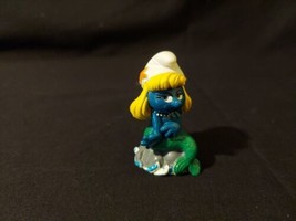Smurfs 20142 Mermaid Smurfette Smurf Rare Vintage Figure PVC Toy 80s Figurine HK - £54.00 GBP