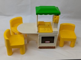 Little Tikes Dollhouse Kitchen Center Yellow Chairs Lot 5.5 Inch - $24.95