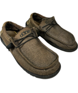 Hey Dude Wally Canyon Brown Canvas Slip-on Men&#39;s Shoes size 11, READ!!! - $37.88 CAD