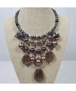 Vintage Erica Lyons Statement Necklace 20 Inch On Metal Spring - $552.14 MXN