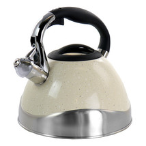 MegaChef 3 Liter Stovetop Whistling Kettle in Light Tan Speckle - £51.47 GBP