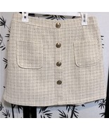 Women Tweed Plaid Buttoned Miniskirt Short Front Pockets Size 3XL - €8,44 EUR