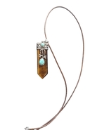 Tigers eye and turquoise pendant and necklace authentic crystal jewelry  - £11.97 GBP