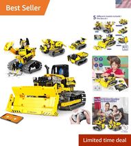 5 in 1 STEM Robot Toy Building Kit, 452 PCS Blocks App &amp; Remote Control ... - $159.32