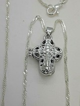 Woman Sterling Silver 925 Magnet Box Cross Pendant W/ 24&quot; Stainless Stee... - $14.84