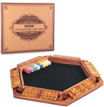 Upgraded 1 6 Players Shut The Box Dice Game Wooden Board Table Math Game with 16 - £49.96 GBP