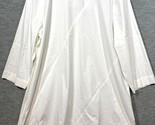 J Jill Womens White Asymmetrical Tunic Blouse Sz L Tall - $24.28