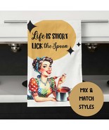 Retro Funny Kitchen Tea Towel 50s Housewife Quote Baking Gift for Food L... - $557.94 MXN