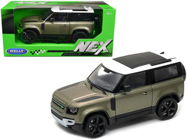 2020 Land Rover Defender Green Metallic w White Top NEX Models 1/26 Diecast Car - $37.04