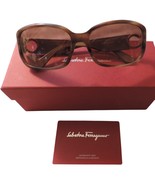 Salvatore Ferragamo Tortoise Shell Framed Sunglasses With Case  - $191.68