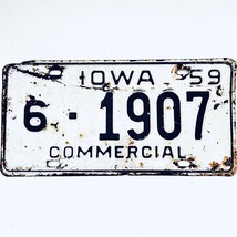 1959 United States Iowa Benton County Commercial License Plate 6-1907 - $10.88