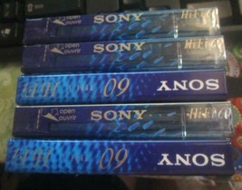 Sony Audio Cassettes Tapes 60 Minutes Hi Fi Normal Bias Set Lot Of 5 New Sealed - £7.46 GBP