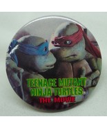 1990 Teenage Mutant Ninja Turtles The Movie LEONARDO RAPHAEL 2&quot; PIN BUTT... - $14.85