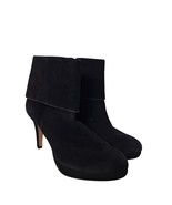 Adrienne Vittadini Womens Black Suede Side Zip Ankle Boots Shoes Size 9.5 M - $24.45 CAD