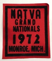 NATVA GRAND NATIONAL CLOTH PATCH-1972 MONROE MI  ATTEX,HUSTLER,MAX,SCRAM... - $7.37