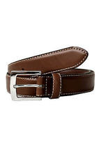 Brooks Brothers Men Genuine Leather Belt with Stitches, Dark Brown 32W 8237-7 - £39.15 GBP