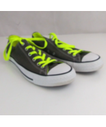 Converse All Star Gray Multi-Tongue Neon Green Shoestring Sneakers Men&#39;s... - $54.25 CAD