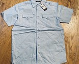 Sky Blue Button Up Short Sleeve Mens Sz L NWT Vintage PJ Mark Shirt Y2K - £15.77 GBP
