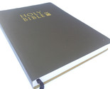 HOLY BIBLE KING JAMES VERSION Old &amp; New Testaments BLACK Leatherette Bibles - £3.12 GBP