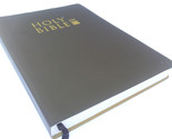 HOLY BIBLE KING JAMES VERSION Old &amp; New Testaments BLACK Leatherette Bibles - £3.10 GBP