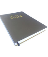 HOLY BIBLE KING JAMES VERSION Old &amp; New Testaments BLACK Leatherette Bibles - £3.10 GBP