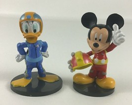 Disney Store Mickey Mouse &amp; Friends Roadster Racers Figures Donald Duck 2pc Lot  - £11.81 GBP