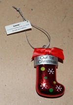 Christmas Tree Ornaments Stockings Ganz 2&quot; x 1 1/4&quot; You Choose Many Sayi... - £4.31 GBP