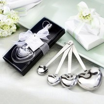 Heart Shaped Measuring Spoons Bridal Party Favors Love Beyond Measure Wedding - £3.76 GBP