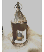 Primitve new Candle Lantern with led candle in distressed tin - 17 inch ... - $877.35 MXN