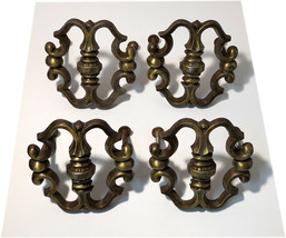 Vintage Art Deco Brass Toned Drawer or Cabinet Door Pull Handle Set CH-172 - £10.94 GBP