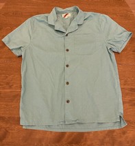 Best Made Co Shirt Men’s L Blue Short Sleeve Linen Blend Button Up Preppy Camp - £18.50 GBP