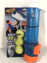 Nerf Dog Translúcido Pelota de Tenis Blaster Con 3 Bolas Nuevo - £21.80 GBP