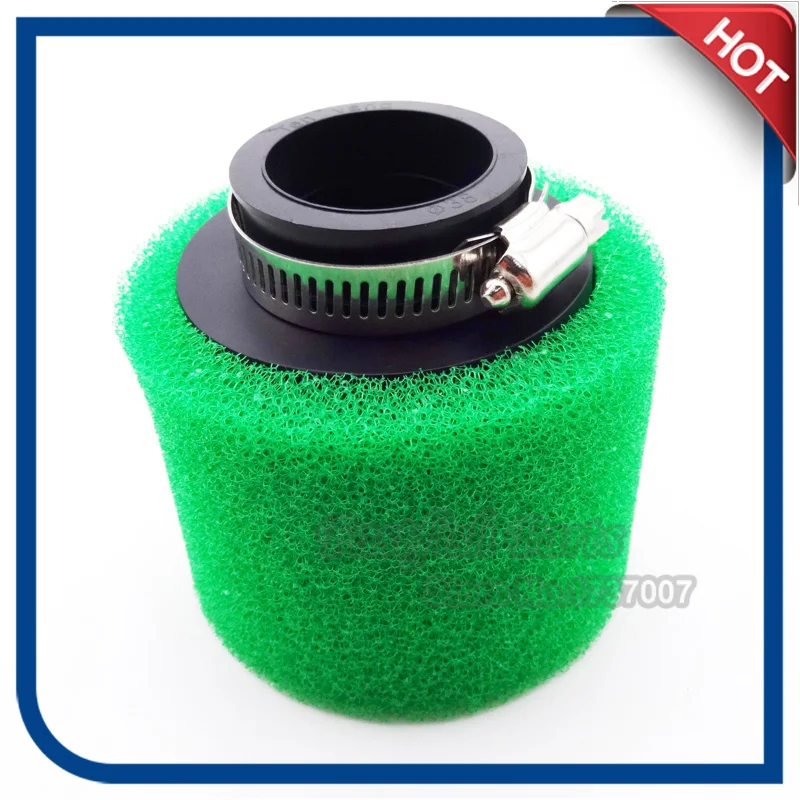 38mm Foam Air Filter Black And Green Performance For GY6 50cc Moped Scooter ATV - £15.39 GBP