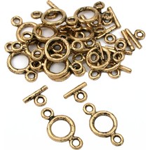 Bali Toggle Clasp Antique Gold Plated 10mm 15Pcs Approx. - $7.12