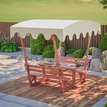 Outdoor Waterproof Solid Wood Picnic Table &amp; Bench Set w/ Canopy - $9,450.27 MXN