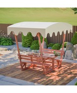 Outdoor Waterproof Solid Wood Picnic Table &amp; Bench Set w/ Canopy - $699.91 CAD