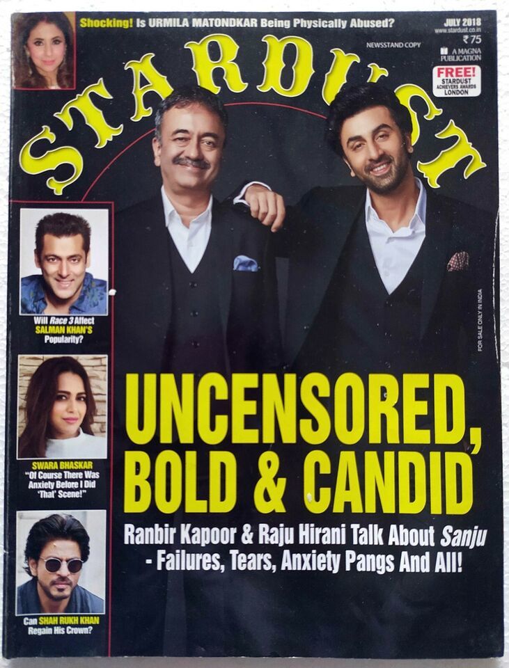Stardust Jul 2018 Ranbir Rajkumar Shah Rukh Urmila Matondkar Paresh Taps... - $17.99
