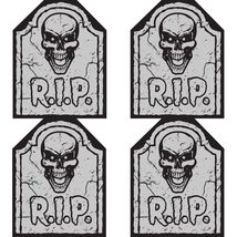 Horror-Hall Haunted House-RIP Tombstone Chair Covers-Over The Hill Birth... - $12.71