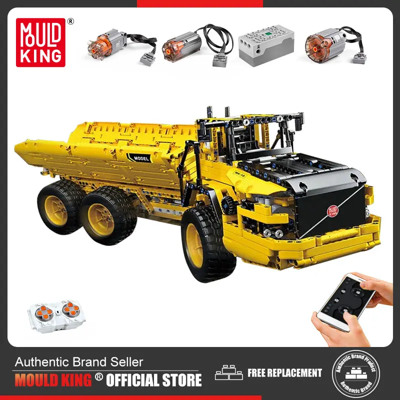 MOULD KING 17010 Technical Car Engineering Vehicle Toys APP RC Dump Truck S - £156.70 GBP