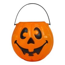 Vtg General Foam Plastics Orange Halloween Pumpkin Trick or Treat Candy ... - $5.23