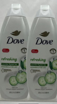 (2)  Dove Body Wash Cool Moisture 22 Fl oz Cucumber &amp; Green Tea - £7.92 GBP