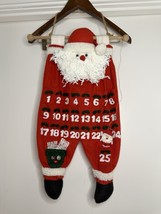 Vintage Santa Felt Hanging Advent Calendar 25 Days of Christmas Pockets ... - $681.94 MXN