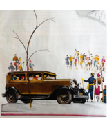1930 Oakland Eight Classic Car Advertisement Automobilia GM Skiing Scene... - $750.76 MXN