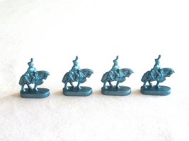 4x Risk 40th Anniversary Edition Board Game Metal Cavalry Soldier Blue A... - $195.96 MXN