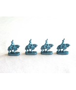 4x Risk 40th Anniversary Edition Board Game Metal Cavalry Soldier Blue A... - $10.44