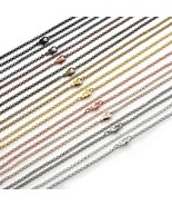 40 Necklace Chains Rolo Assorted Lot Silver Gold Finished Jewelry Wholes... - $849.70 MXN