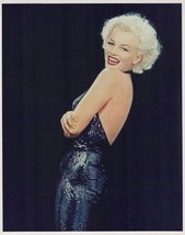 Marilyn Monroe in black sequined dress classic smile vintage 8x10 inch photo - $29.99