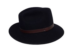 Vtg Hats In The Belfry Fedora Hat, 100% Wool, Black, Size Medium, Made i... - £15.50 GBP