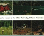 Multiview Advertising Golden West Lodge Stehekin WA UNP Chrome Postcard H6 - $4.90