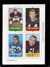 1969 Topps FOUR-IN-ONE HICKERSON/ANDERSON/LUCCI/DICK Butkus Vg *XR29042 - £19.58 GBP